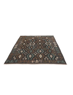Tappeto Kilim Afghanistan 159x200 Grigio Antrac 2