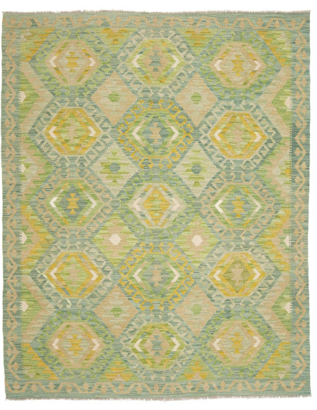 Tappeto Kilim Afghanistan 159x200 Verde Acqua V