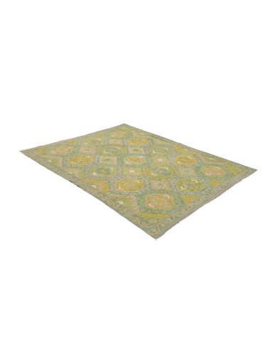 Tappeto Kilim Afghanistan 159x200 Verde Acqua V