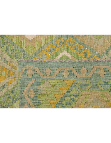 Tappeto Kilim Afghanistan 159x200 Verde Acqua V