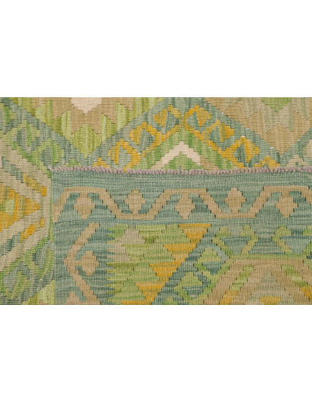 Tappeto Kilim Afghanistan 159x200 Verde Acqua V
