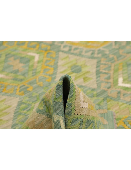 Tappeto Kilim Afghanistan 159x200 Verde Acqua V