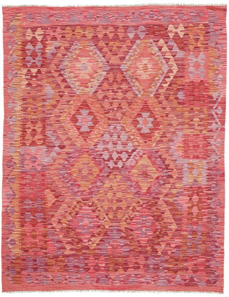 Rug Kilim Afghanistan 153x194 Red Pink Orange L