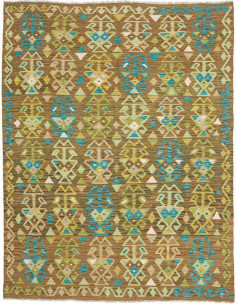 Tappeto Kilim Afghanistan 157x204 Marrone Oliva
