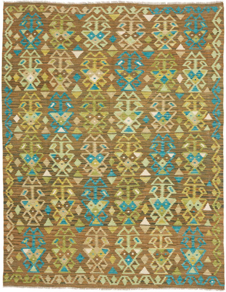 Tappeto Kilim Afghanistan 157x204 Marrone Oliva