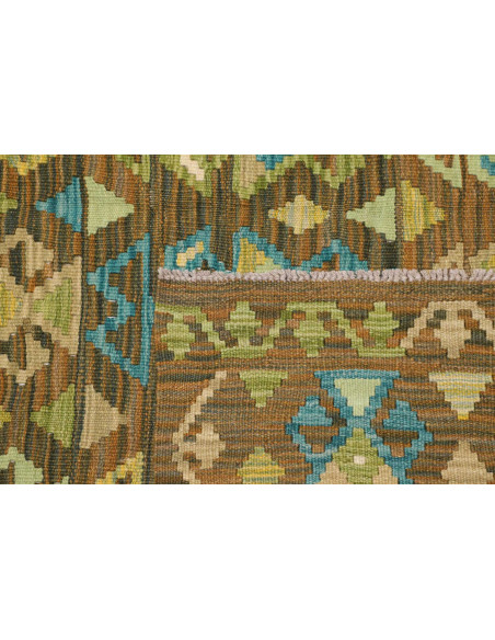 Rug Kilim Afghanistan 157x204 Olive Brown Aqua