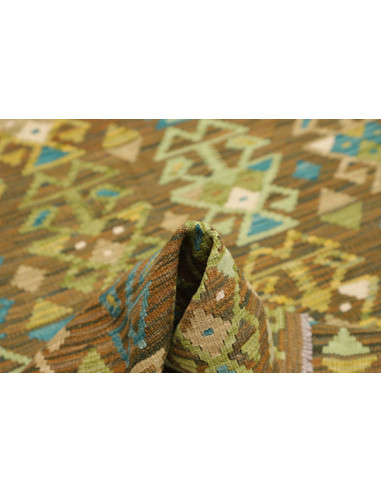 Rug Kilim Afghanistan 157x204 Olive Brown Aqua