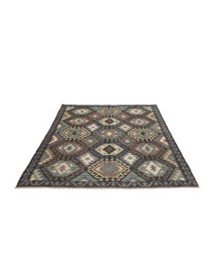 Tappeto Kilim Afghanistan 154x203 Grigio Antrac 2