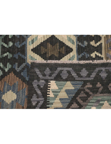 Tappeto Kilim Afghanistan 154x203 Grigio Antrac