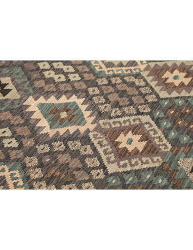 Rug Kilim Afghanistan 158x197 Anthracite Grey P