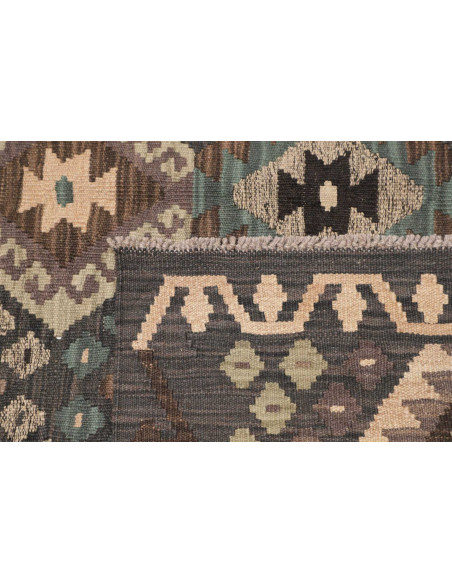 Rug Kilim Afghanistan 158x197 Anthracite Grey P