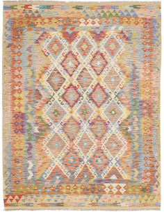 Rug Kilim Afghanistan 153x202 Cream Beige Blue