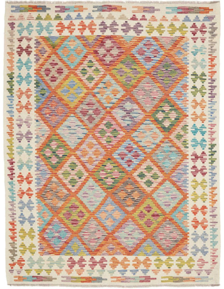 Rug Kilim Afghanistan 154x202 Multicolor Orange
