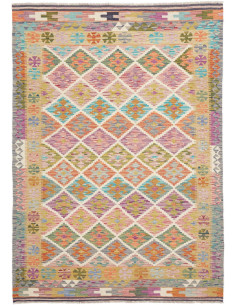 Rug Kilim Afghanistan 149x211 Lavender Aqua Ora