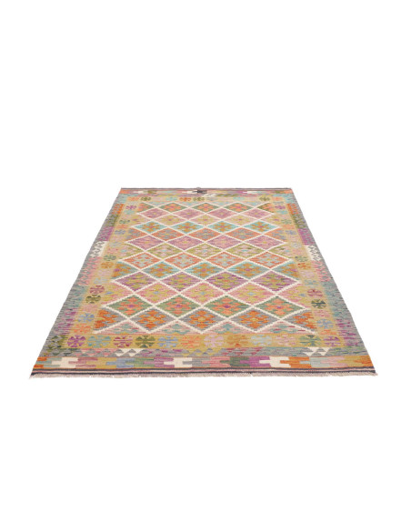 Tappeto Kilim Afghanistan 149x211 Lavanda Acqua