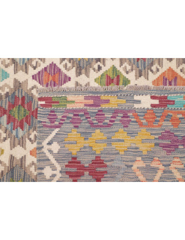 Tappeto Kilim Afghanistan 197x294 Grigio Bluast
