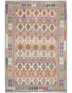 Rug Kilim Afghanistan 201x296 Light Blue Orange