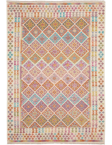 Rug Kilim Afghanistan 201x296 Cream Offwhite Tu