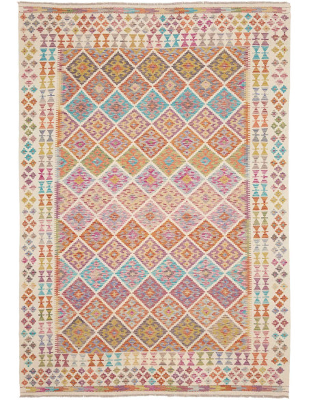 Rug Kilim Afghanistan 201x296 Cream Offwhite Tu