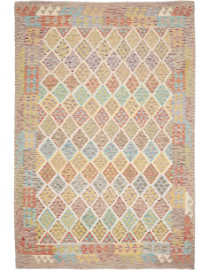 Rug Kilim Afghanistan 202x300 Beige Multicolore