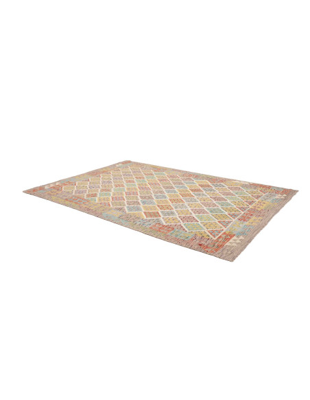 Rug Kilim Afghanistan 202x300 Beige Multicolore