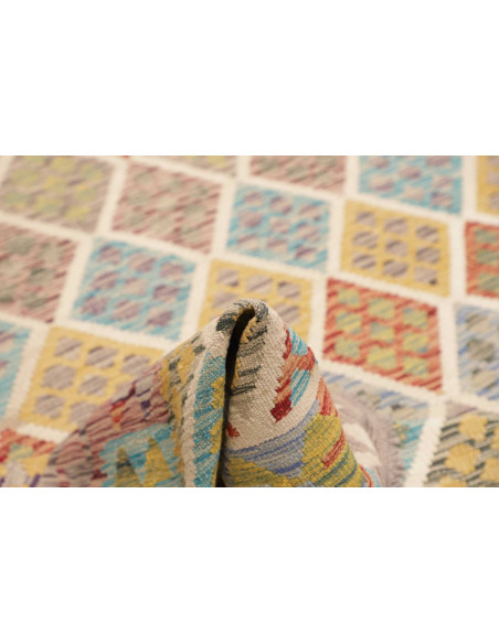 Tappeto Kilim Afghanistan 202x300 Beige Multico