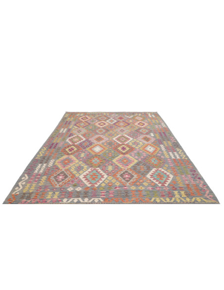 Tappeto Kilim Afghanistan 207x295 Grigio Blu Gi