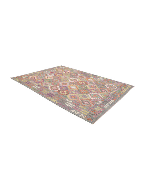 Tappeto Kilim Afghanistan 207x295 Grigio Blu Gi