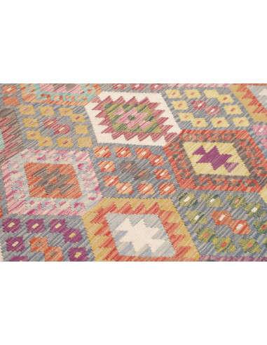 Tappeto Kilim Afghanistan 207x295 Grigio Blu Gi