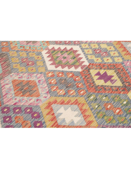 Tappeto Kilim Afghanistan 207x295 Grigio Blu Gi