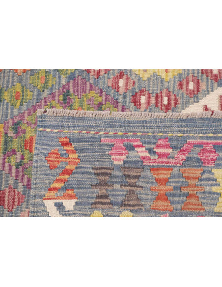 Tappeto Kilim Afghanistan 207x295 Grigio Blu Gi