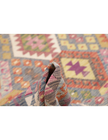 Tappeto Kilim Afghanistan 207x295 Grigio Blu Gi