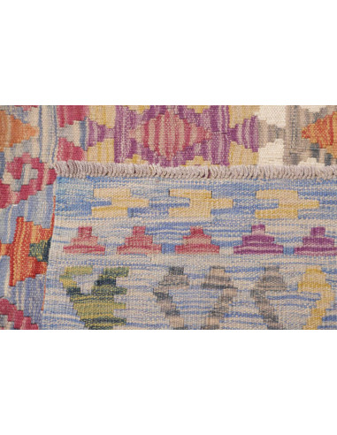 Tappeto Kilim Afghanistan 205x311 Blu Lavanda C