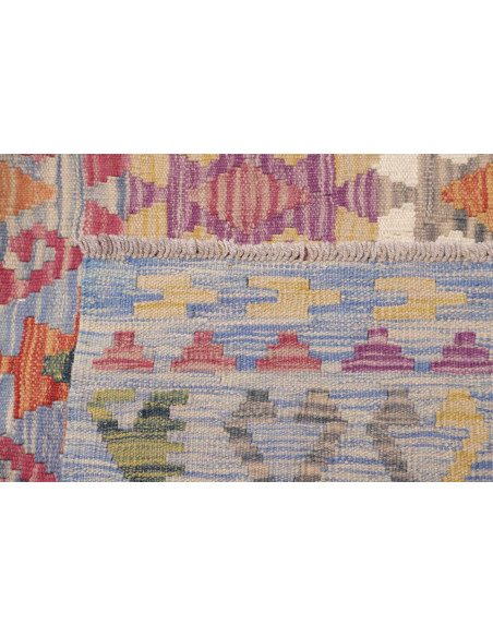 Tappeto Kilim Afghanistan 205x311 Blu Lavanda C
