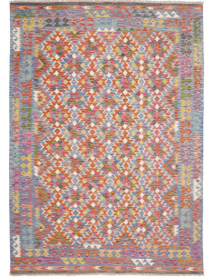 Tappeto Kilim Afghanistan 172x247 Blu Cielo Ara
