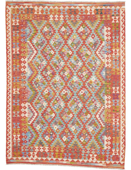 Tappeto Kilim Afghanistan 175x240 Rosso Terraco