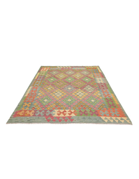 Tappeto Kilim Afghanistan 176x247 Verde Acqua R