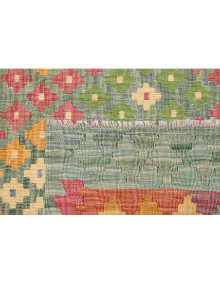 Tappeto Kilim Afghanistan 176x247 Verde Acqua R