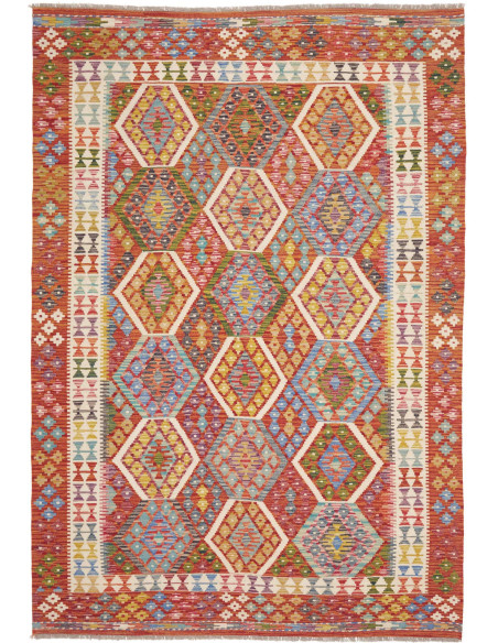Rug Kilim Afghanistan 176x253 Red Orange Blue G