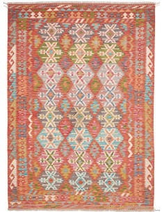 Tappeto Kilim Afghanistan 178x259 Rosso Corallo
