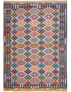 Tappeto Kilim Afghanistan 179x253 Blu Navy Turc