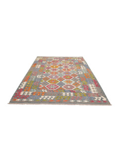 Tappeto Kilim Afghanistan 183x250 Grigio Blu Mu 2