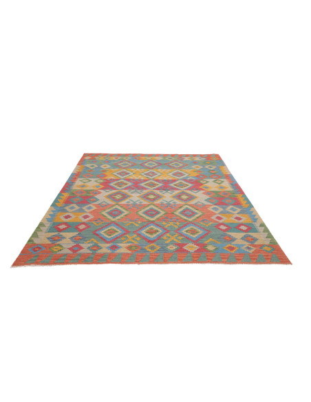 Tappeto Kilim Afghanistan 189x238 Celeste Coral