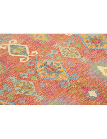 Rug Kilim Afghanistan 169x247 Terracotta Blue G