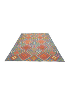 Tappeto Kilim Afghanistan 175x250 Blu Corallo G 2