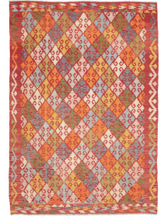 Tappeto Kilim Afghanistan 176x250 Rosso Terraco
