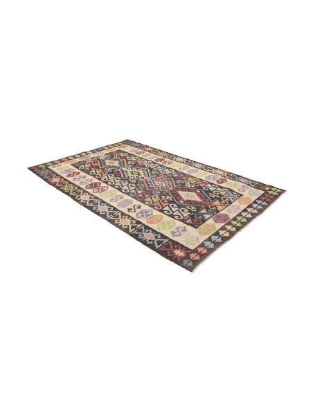 Tappeto Kilim Afghanistan 169x256 Nero Beige Mu