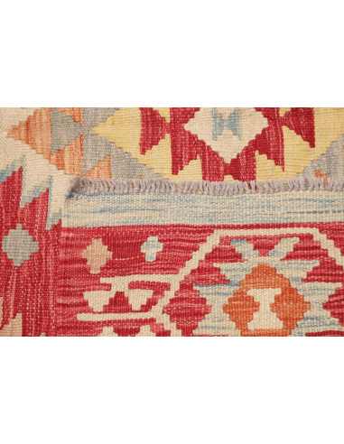 Rug Kilim Afghanistan 176x246 Deep Red Cream Pa