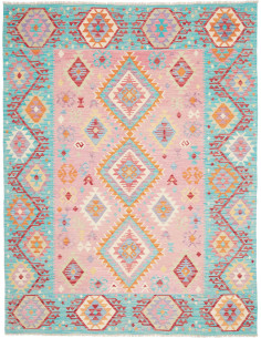 Tappeto Kilim Afghanistan 182x237 Rosa Turchese