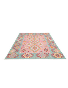 Tappeto Kilim Afghanistan 182x237 Rosa Turchese 2